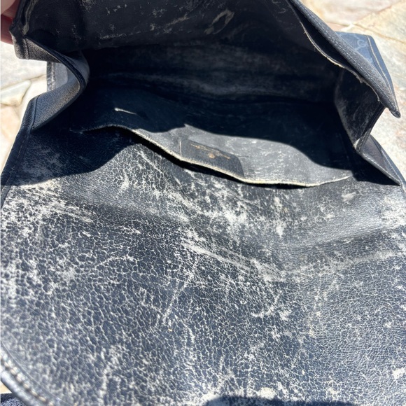 Gucci Black and Gray Monogram Clutch- Vintage Gucci Ophelia in rare color - Picture 9 of 12